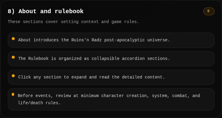 8) A propos et livre de regles - capture de section
